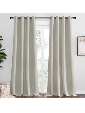 Natural Color Darkening Curtains (2 piece)